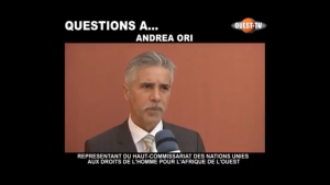 Questions à Andrea ORI - Consultation régionale des institutions nationales des droits de l'homme d'Afrique de l'Ouest